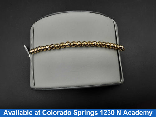 Bead Bracelet - Yellow Gold 18k (.750) 5.2 grams 8 inch