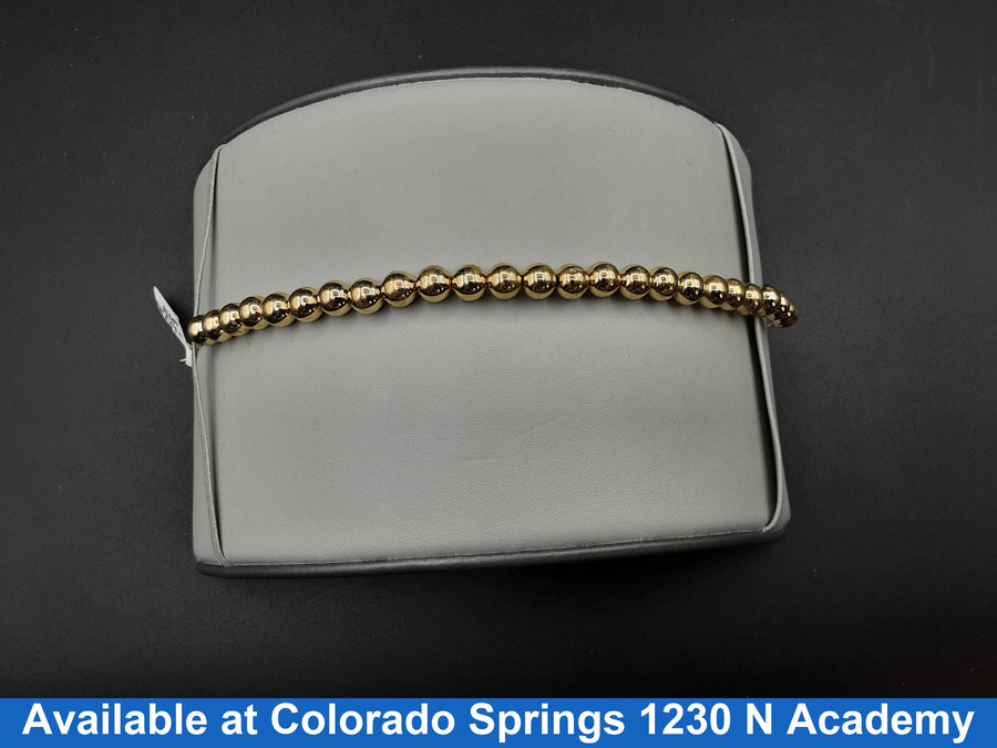 Bead Bracelet - Yellow Gold 18k (.750) 5.2 grams 8 inch