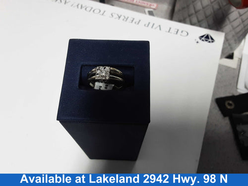 Ring - Engagement Set - White Gold 14k (.585) 4.1 grams Size 5.5