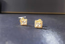 Double Stud Earring - Yellow Gold 14k (.585) 1.2 grams