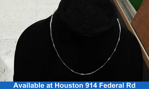 Bead Chain - White Gold 18k (.750) 6.1 grams 16 inch