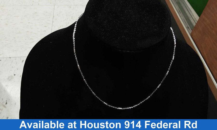 Bead Chain - White Gold 18k (.750) 6.1 grams 16 inch