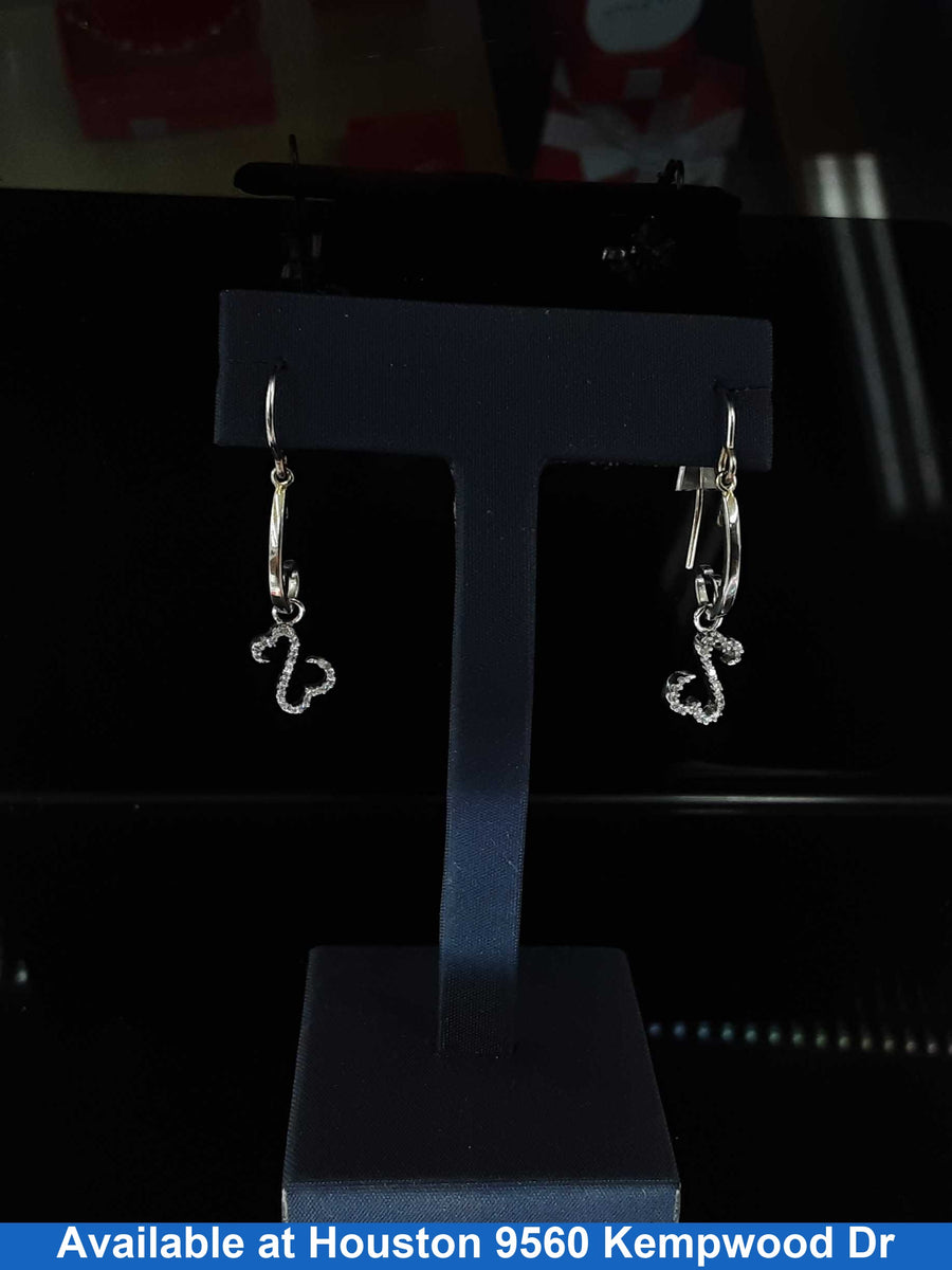 Earrings - White Gold 14k (.585) 3 grams
