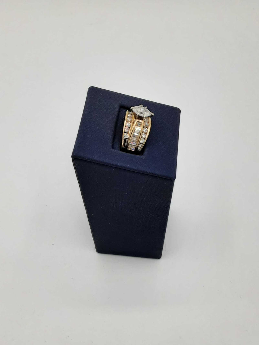 Ring - Engagement Set - Yellow Gold 14k (.585) 8.1 grams Size 7.5