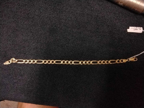 Figaro Bracelet - Yellow Gold 14k (.585) 9.9 grams 7 inch