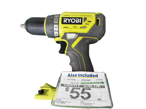Ryobi P252 Green Cordless Standard Drill