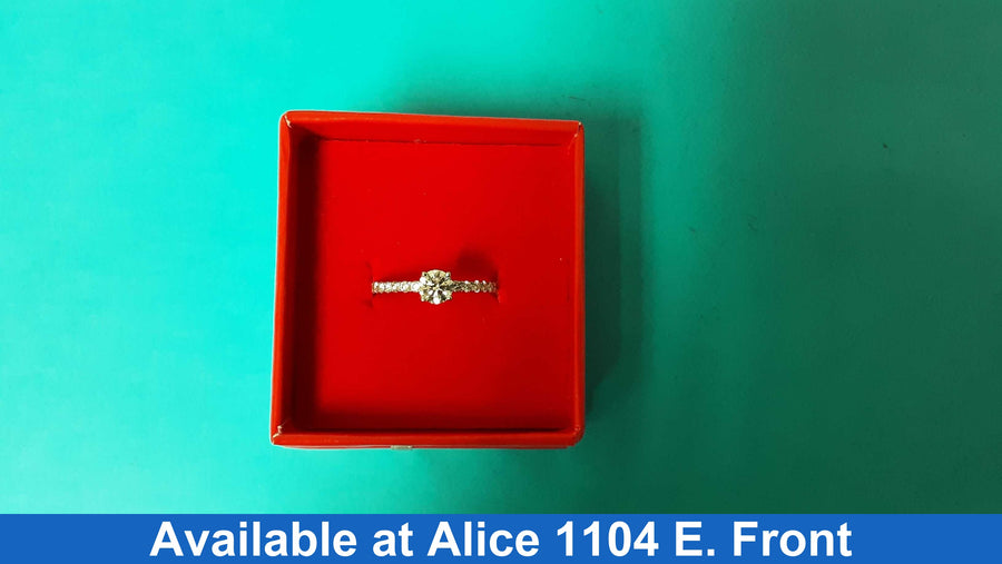 Ring - Engagement Set - White Gold 14k (.585) 2.1 grams Size 7