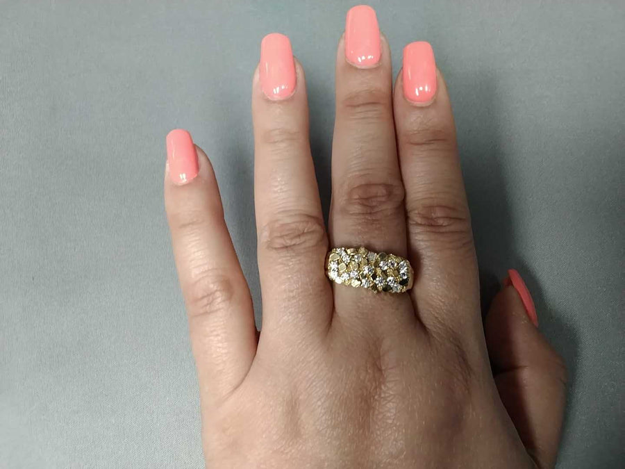 Women's Ring - Yellow Gold 10k (.417) 4.2 grams Size 11.5