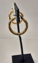 Hoop Earrings - Yellow Gold 10k (.417) 3.6 grams