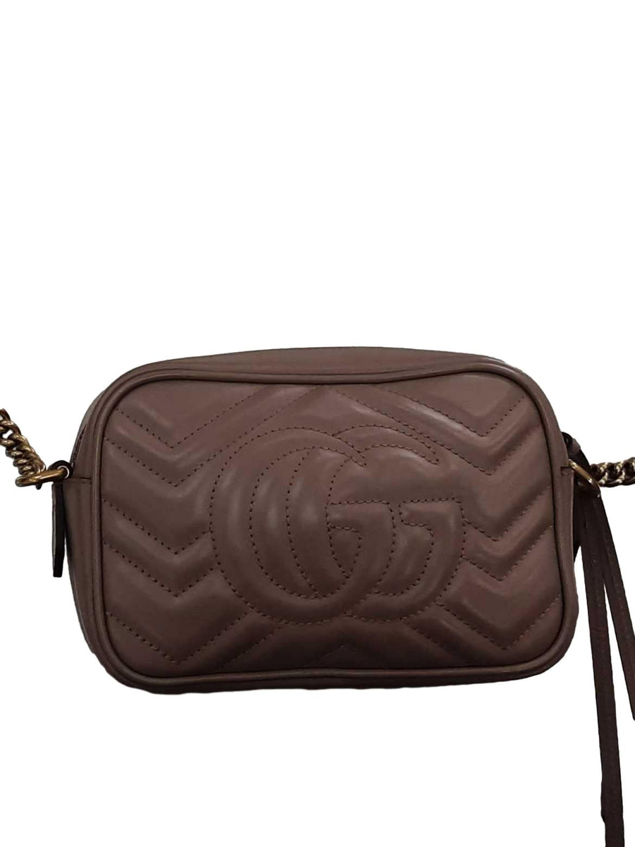 Gucci Gg Marmont Matelasse Mini Bag Rose Antic
