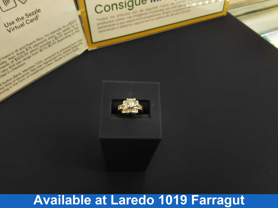 Women's Ring - Solitaire - White Gold 14k (.585) 4.8 grams Size 9.5