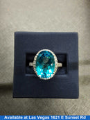 Women's Ring - White Gold 14k (.585) 7.2 grams Size 20