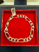 Figaro Bracelet - Yellow Gold 14k (.585) 28.7 grams 8 inch