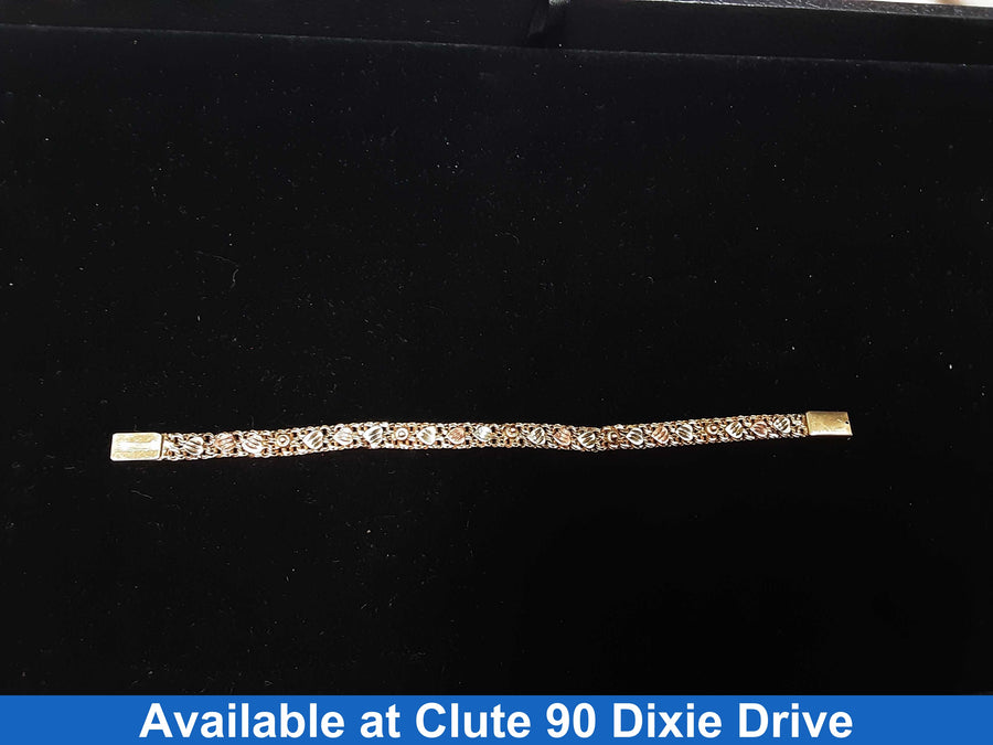 Bracelet - Tricolor Gold 10k (.417) 12.5 grams 6 inch