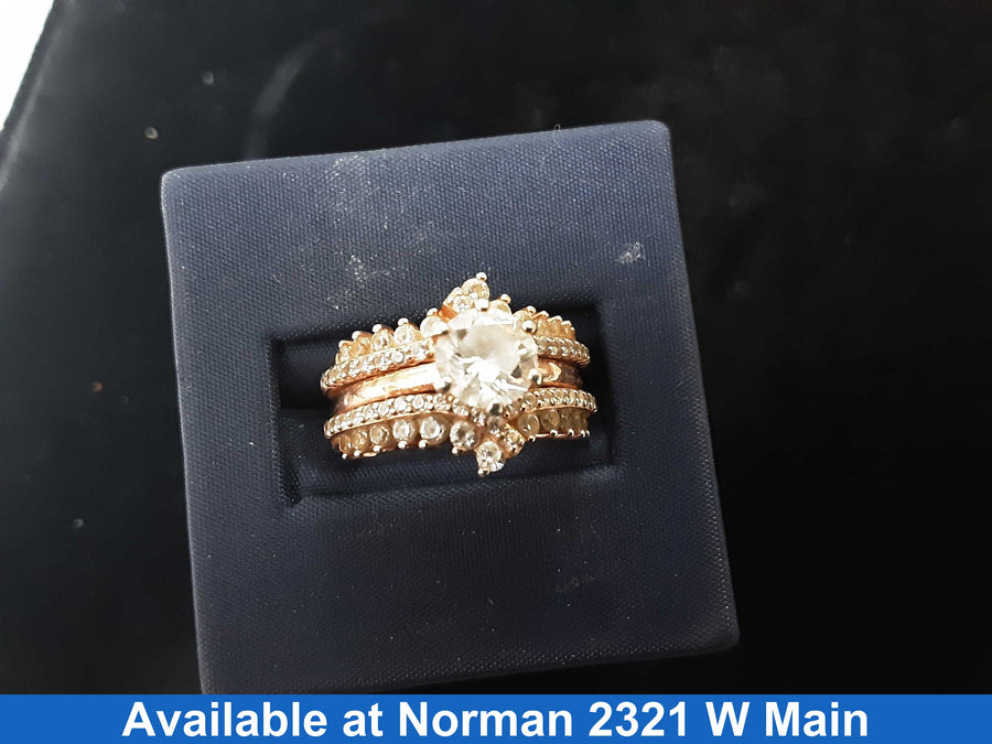 Ring - Wedding Set - Silver 6.4 grams Size 6.5