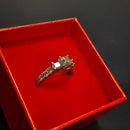 Ring - Engagement Set - White Gold 10k (.417) 3 grams Size 7