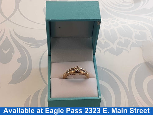 Ring - Wedding Set - Yellow Gold 10k (.417) 4 grams Size 10.5