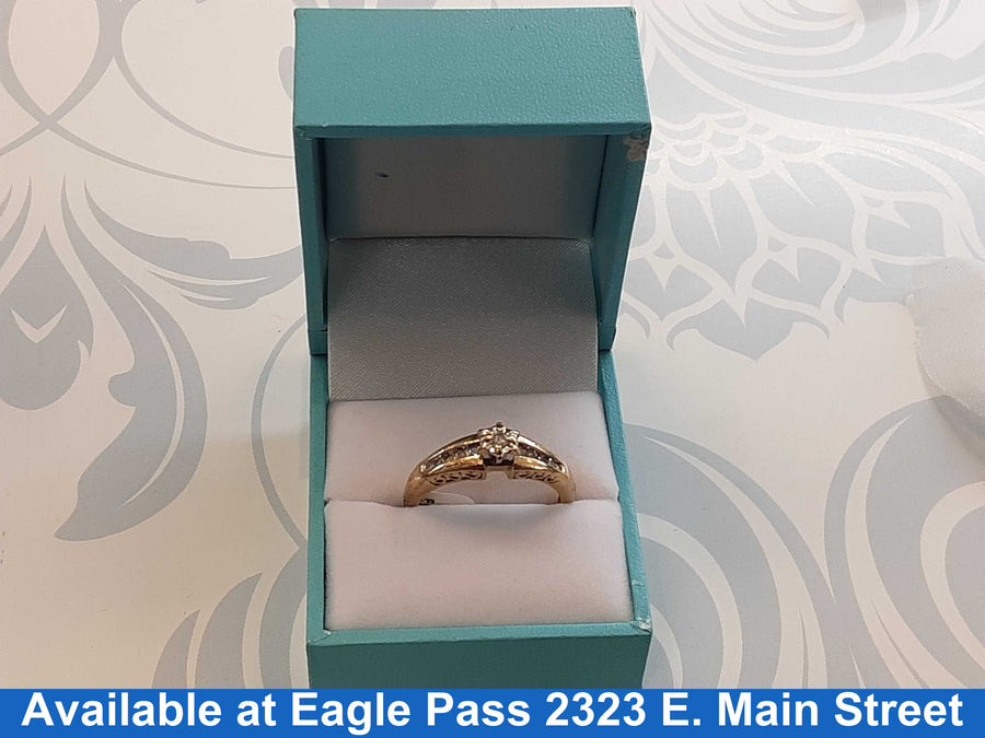 Ring - Wedding Set - Yellow Gold 10k (.417) 4 grams Size 10.5