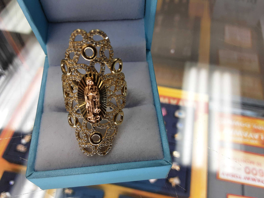 Women's Ring - Tricolor Gold 14k (.585) 6.2 grams Size 20