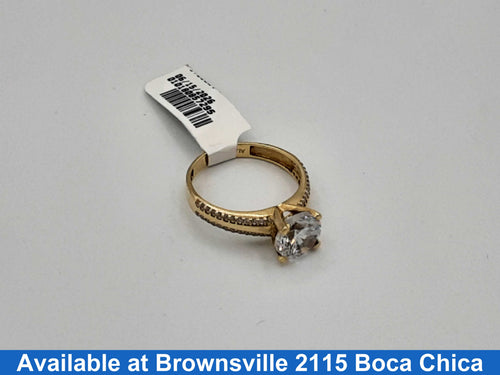 Women's Ring - Solitaire - Yellow Gold 10k (.417) 2.6 grams Size 9