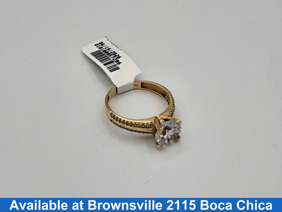 Women's Ring - Solitaire - Yellow Gold 10k (.417) 2.6 grams Size 9