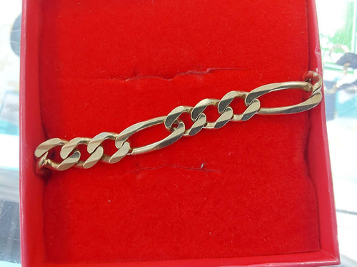 Figaro Bracelet - Yellow Gold 10k (.417) 24.7 grams 8 inch