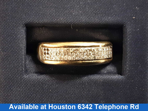 Ring - Wedding Band - Yellow Gold 10k (.417) 2.4 grams Size 10.5