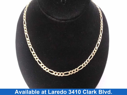 Figaro Chain - Yellow Gold 14k (.585) 29.6 grams 22 inch