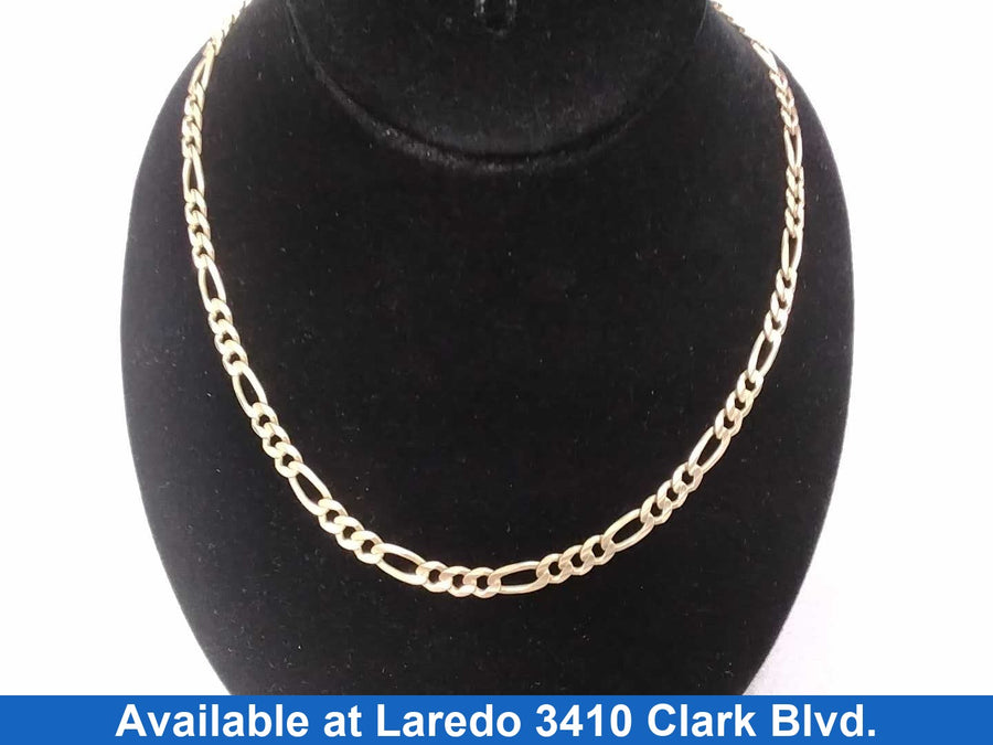 Figaro Chain - Yellow Gold 14k (.585) 29.6 grams 22 inch