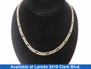 Figaro Chain - Yellow Gold 14k (.585) 29.6 grams 22 inch