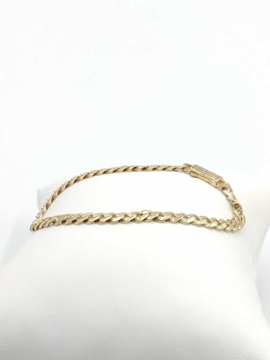 Cuban Link Bracelet - Yellow Gold 14k (.585) 4.9 grams 7 inch