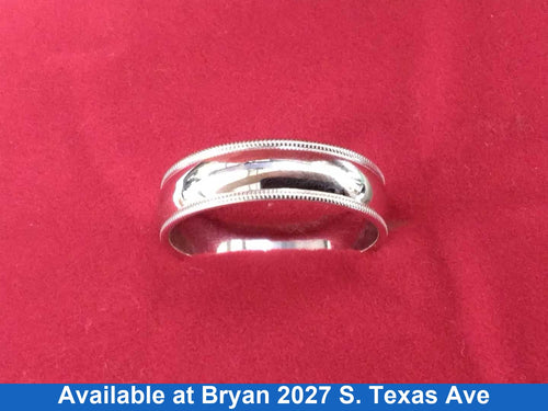 Ring - Wedding Band - White Gold 14k (.585) 5.4 grams Size 10