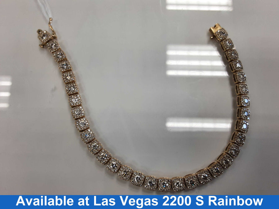 Tennis Bracelet - Yellow Gold 14k (.585) 14.7 grams 8 inch