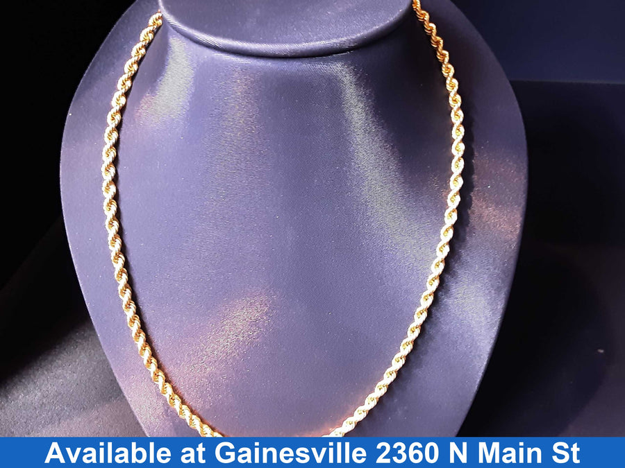 Rope Chain - Yellow Gold 10k (.417) 5.9 grams 24 inch