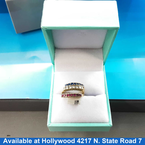 Ring - Wedding Set - Yellow Gold 18k (.750) 5.4 grams Size 8