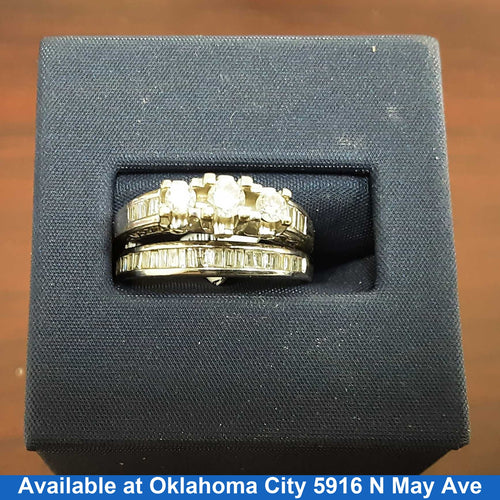 Ring - Engagement Set - White Gold 14k (.585) 5.4 grams Size 20