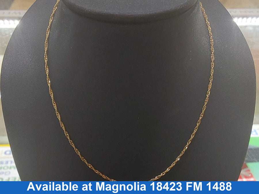 Rope Chain - Yellow Gold 14k (.585) 1.4 grams 18 inch