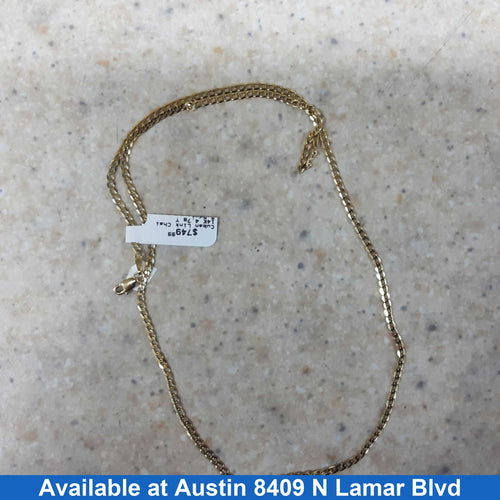 Cuban Link Chain - Yellow Gold 14k (.585) 4.7 grams 10 inch