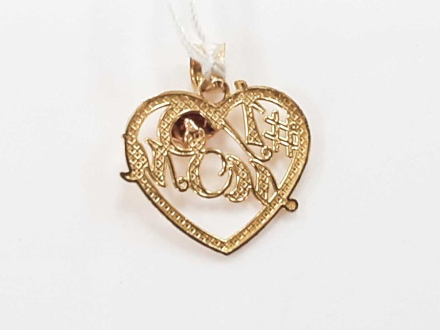 Mom Pendant - Yellow Gold 10k