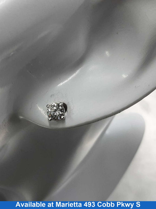 Double Stud Earring - White Gold 10k (.417) 0.7 grams