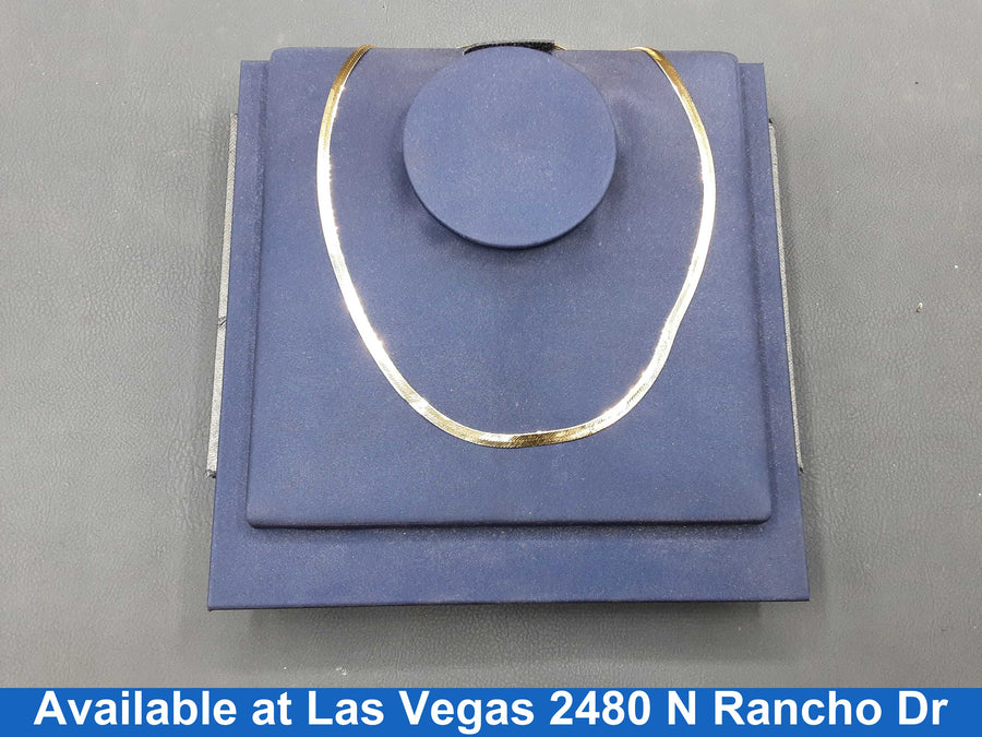 Herringbone Chain - Yellow Gold 14k (.585) 8.8 grams 22 inch
