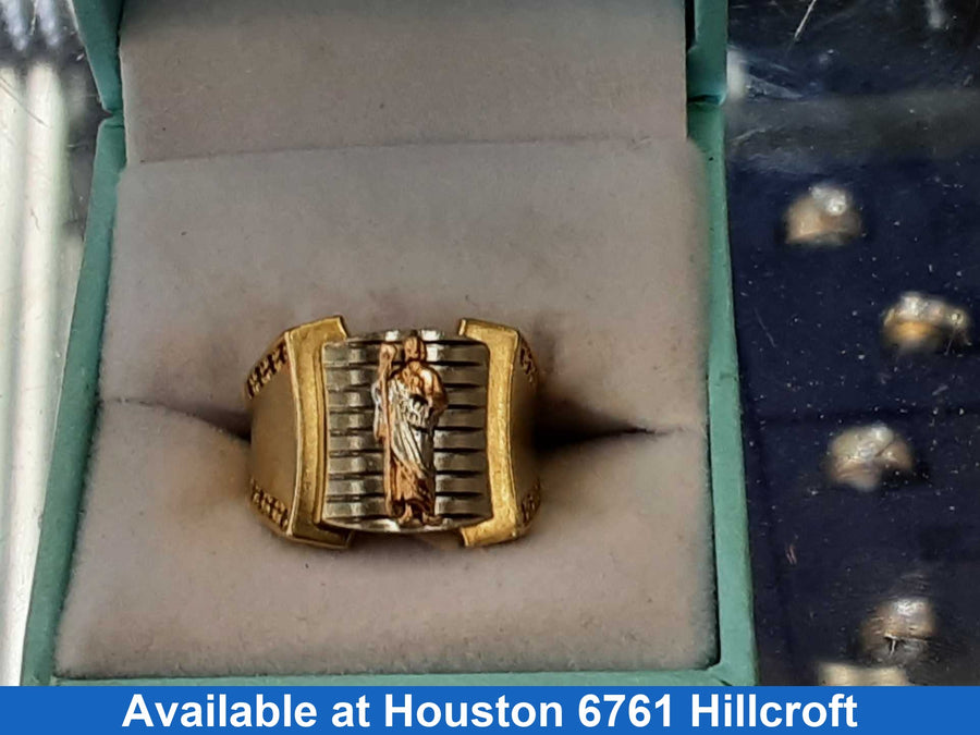 Men's Ring - Tricolor Gold 14k (.585) 7.2 grams Size 7