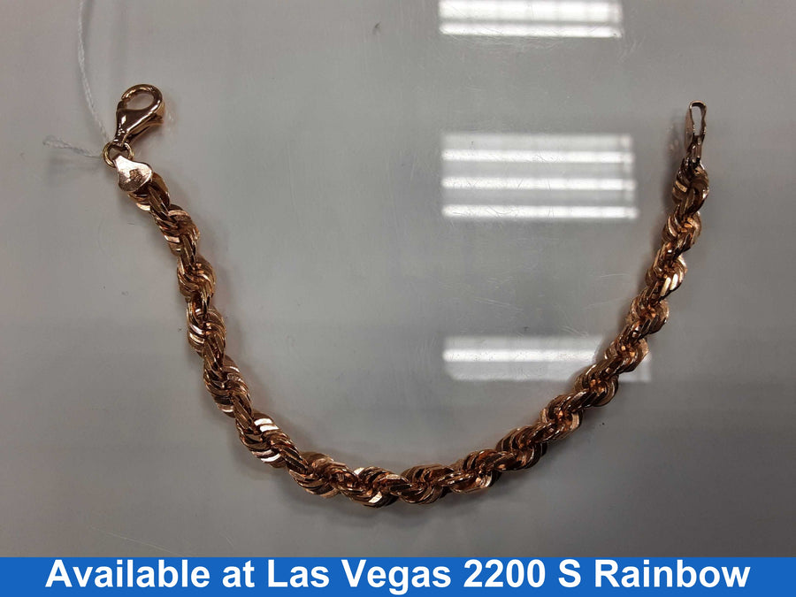 Rope Bracelet - Rose Gold 10k (.417) 13.8 grams 8 inch