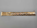 Bracelet - Tricolor Gold 14k (.585) 51.6 grams 7 inch