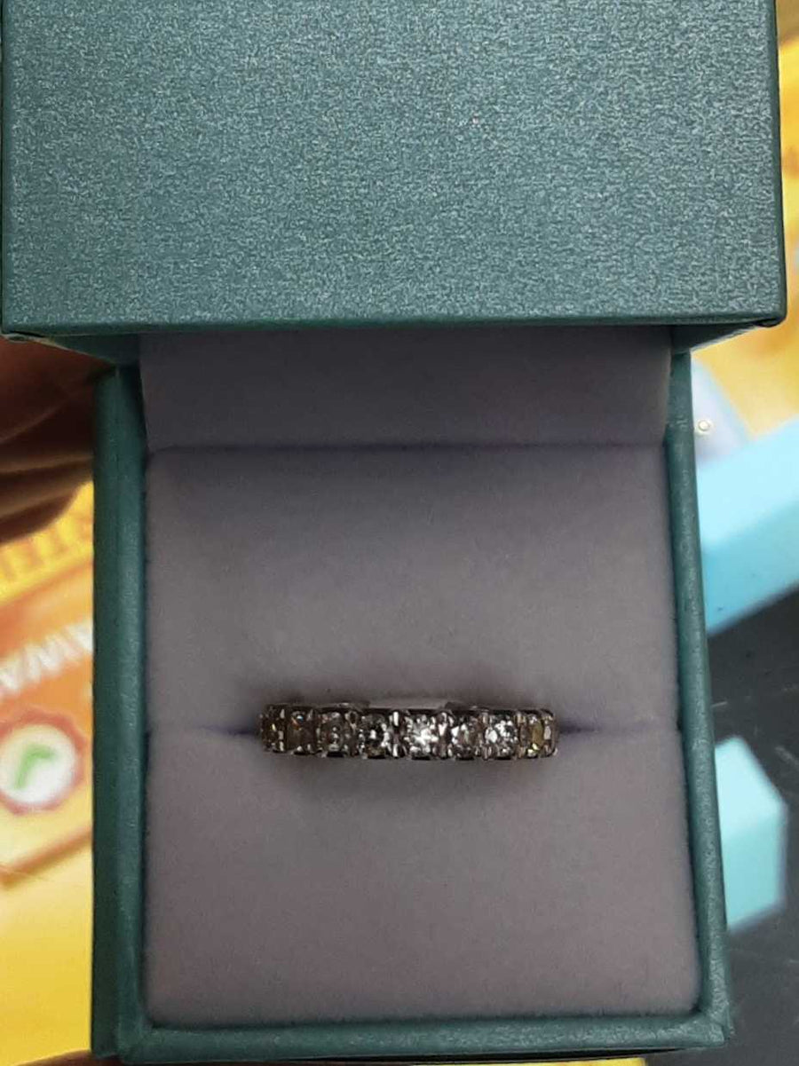 Ring - Wedding Band - White Gold 14k (.585) 5 grams Size 7.5