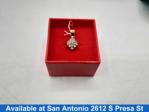 Diamond Pendant - Yellow Gold 14k (.585) 2.4 grams