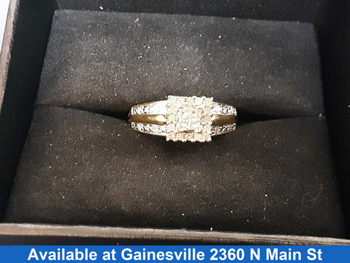 Ring - Engagement Set - Yellow Gold 10k (.417) 3.3 grams Size 7