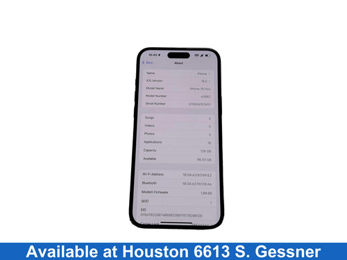 Apple A3082__iphone 16 Plus 128 Gb Black Smart Phone