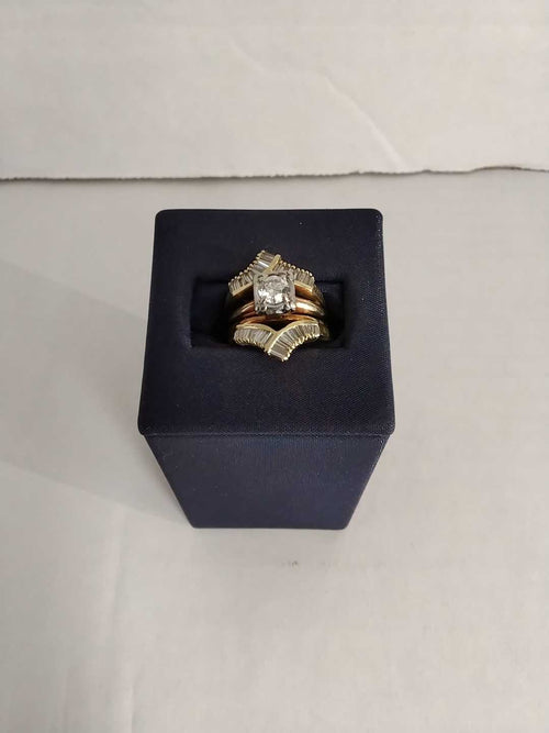 Ring - Engagement Set - Yellow Gold 14k (.585) 7.4 grams Size 7