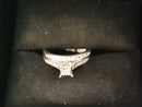 Ring - Engagement Set - White Gold 10k (.417) 3 grams Size 7.5